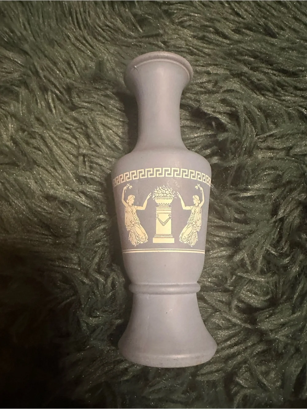 3/$25 ✨ Wedgwood Style Jasperware Blue Mini Bud Vase Grecian Cameo Decor
